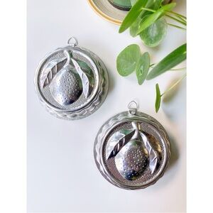 Vintage Aluminum Lemon Jello or Cake Molds Amalfi Coast Kitchen Wall Decor Set 2